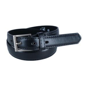 CTM Kid's Leather 1 inch Dress Belt with Square Buckle